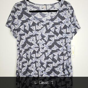 LuLaRoe Classic Tee Large Paper Airplanes NEW